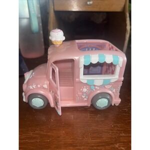 2001 Fisher Price Loving Family Sweet Streets Ice Cream Truck Pink Dollhouse Car